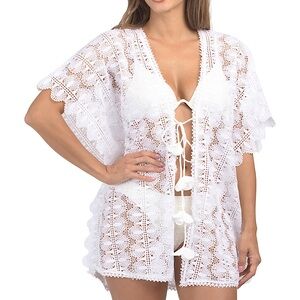 New! Trina Turk Tie Front Kimono Swimwear Cover up Size S/M
